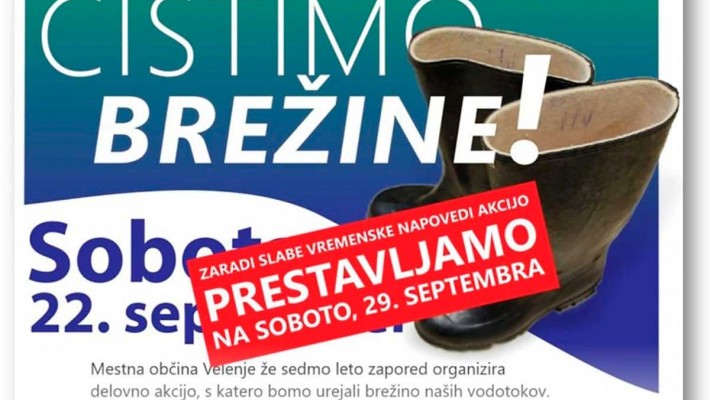 Za jutri napovedana čistilna akcija je prestavljena
