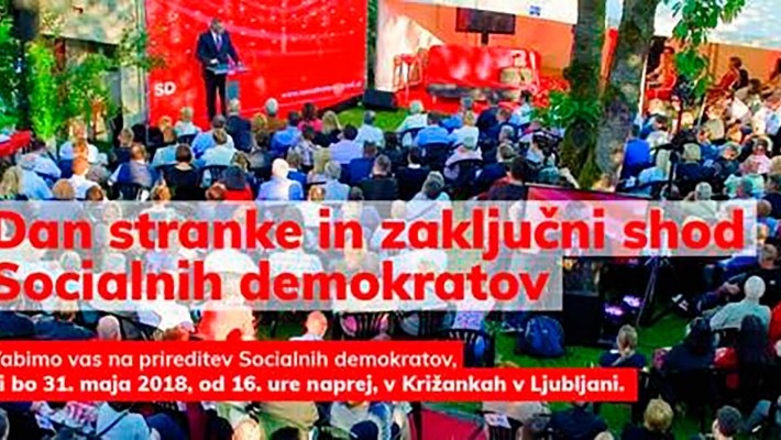 Dan stranke in zaključni shod Socialnih demokratov v Ljubljani