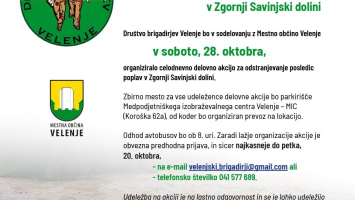 PRIDRUŽILI SE BOMO DELOVNI AKCIJI DRUŠTVA BRIGADIRJEV VELENJE V ZG. SAVINJSKI DOLINI