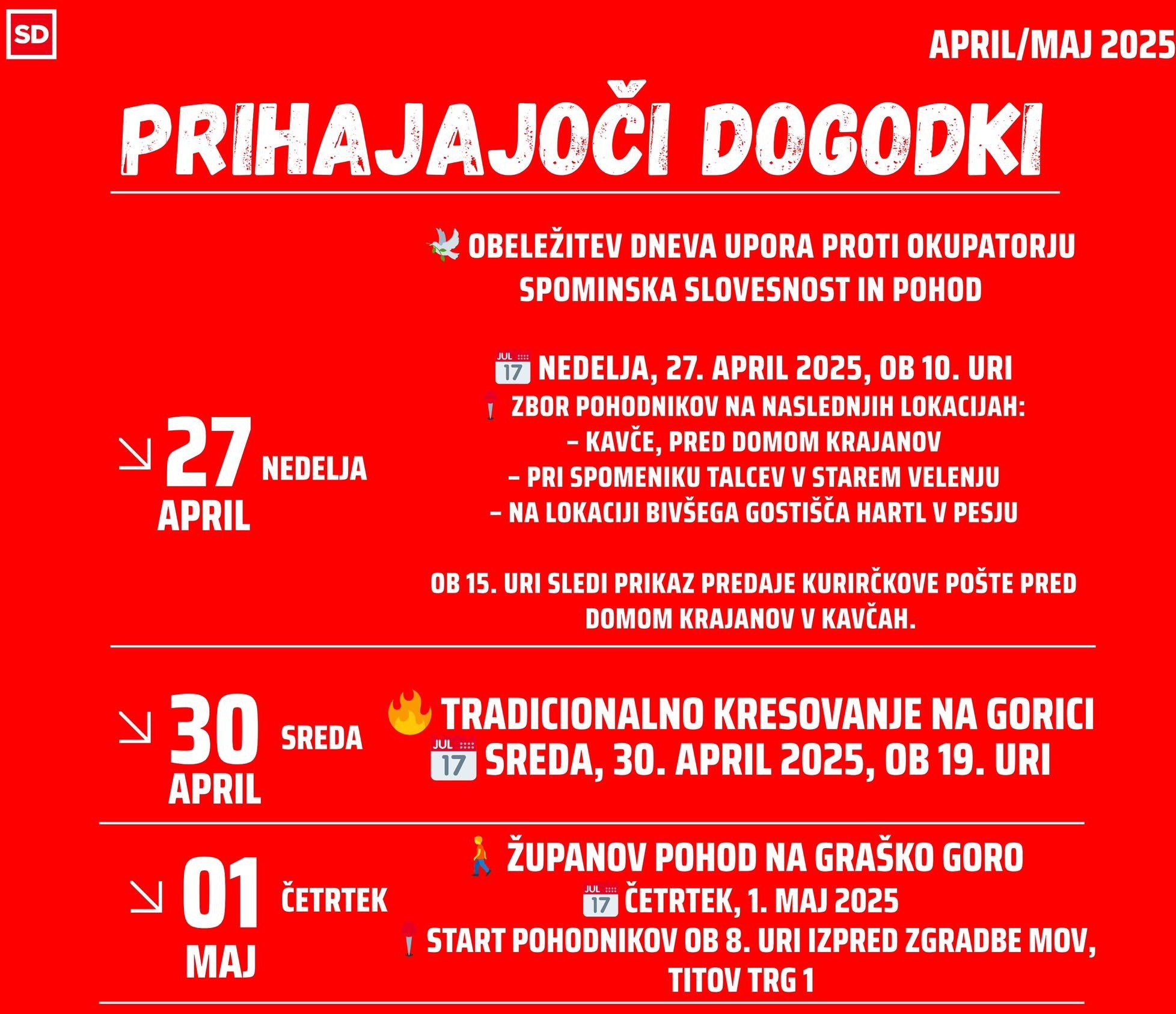 27. APRIL, 30. APRIL, 1.MAJ