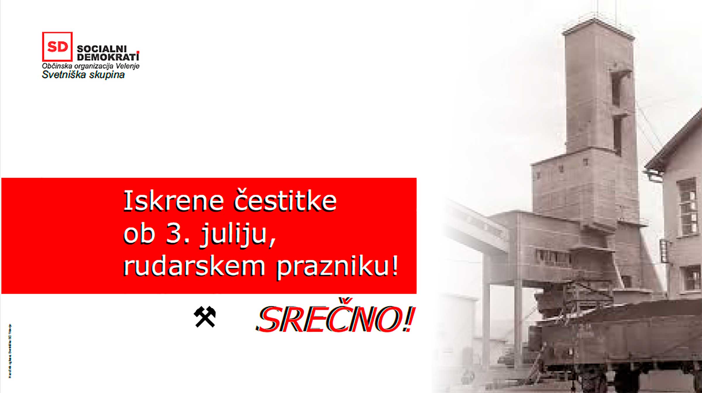 Iskrene čestitke ob 3. juliju, rudarskem prazniku