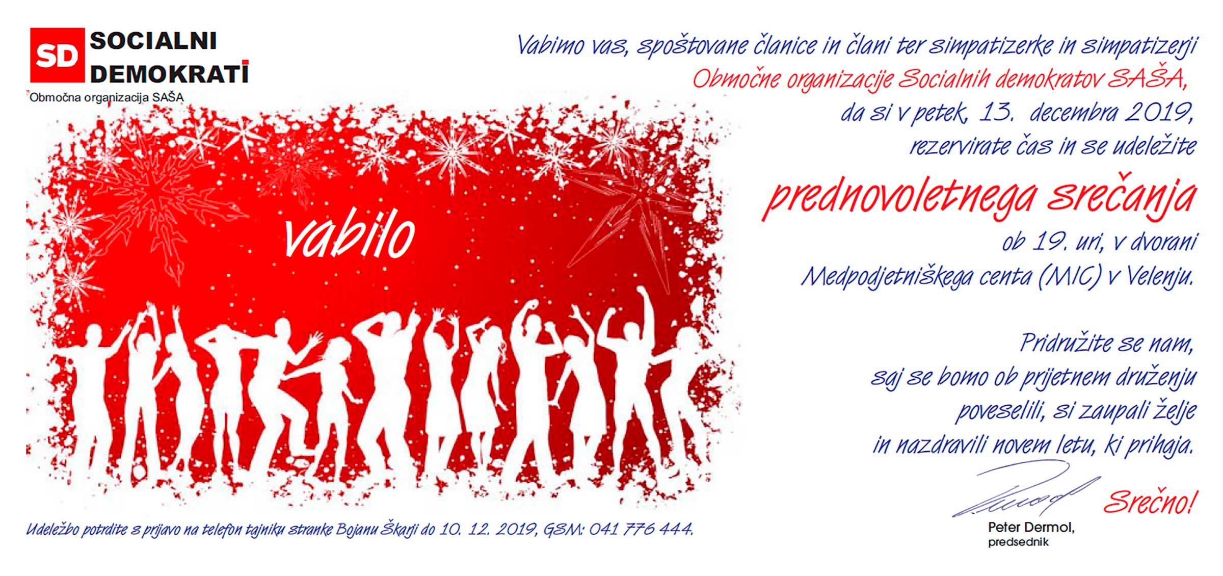 Prednovoletno druženje SD SAŠA